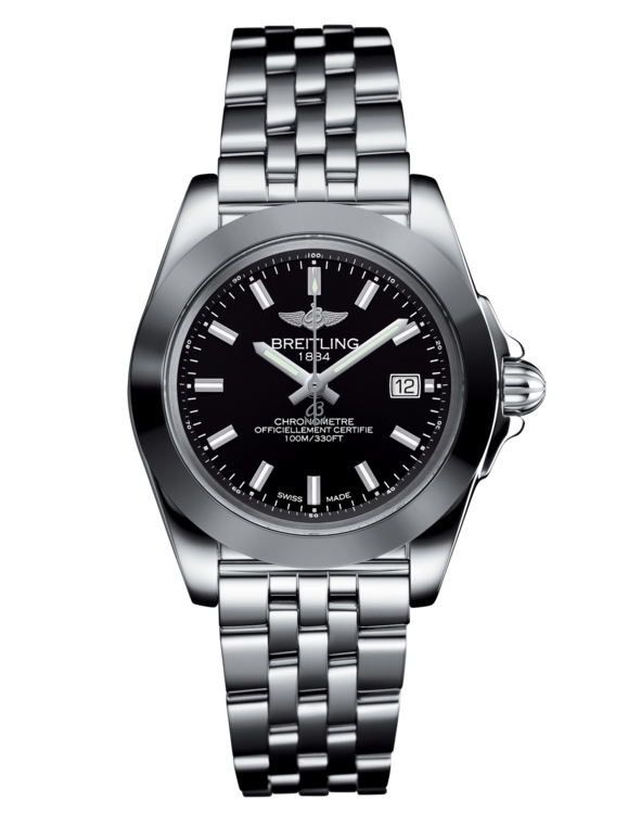 Breitling W7133012/BF62/792A : Galactic 32 Sleek Edition Stainless Steel / Trophy Black / Bracelet