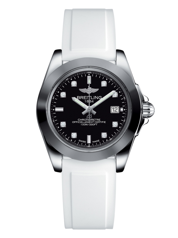 Breitling W7133012/BF63/164S/A14S.1 : Galactic 32 Sleek Edition Stainless Steel / Trophy Black Diamond / Rubber