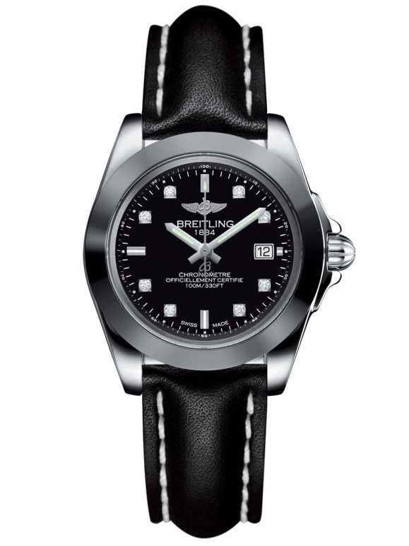 Breitling W7133012/BF63/408X/A14BA.1 : Galactic 32 Sleek Edition Stainless Steel / Trophy Black Diamond / Calf