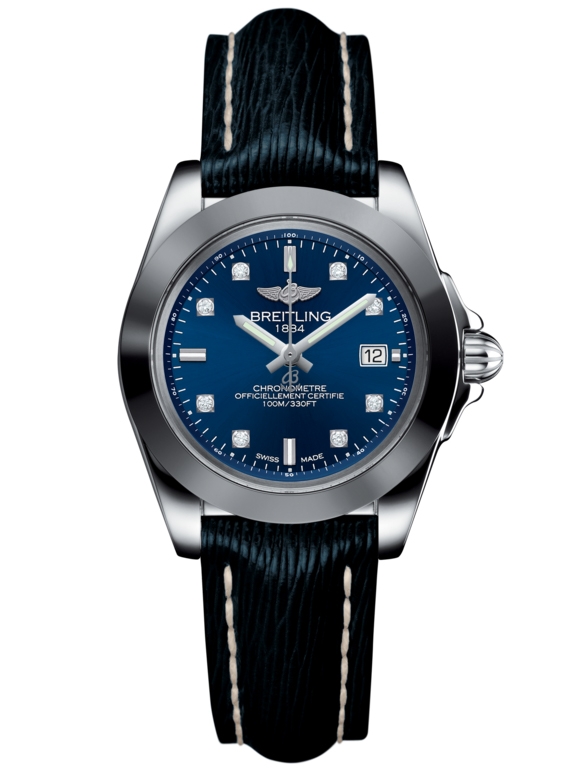 Breitling W7133012/C966/210X/A14BA.1 : Galactic 32 Sleek Edition Stainless Steel / Horizon Blue Diamond / Sahara