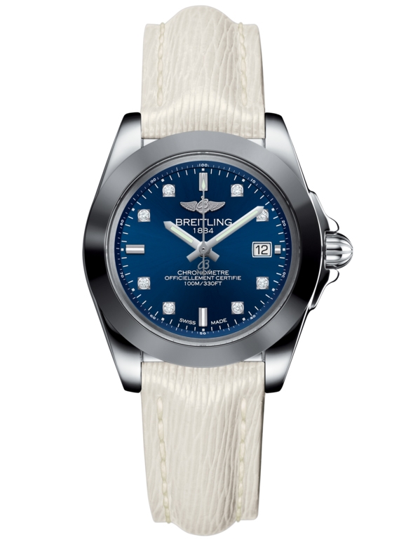 Breitling W7133012/C966/235X/A14BA.1 : Galactic 32 Sleek Edition Stainless Steel / Horizon Blue Diamond / Sahara