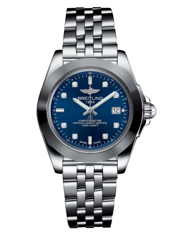 Breitling W7133012/C966/792A : Galactic 32 Sleek Edition Stainless Steel / Horizon Blue Diamond / Bracelet