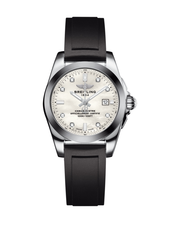 Breitling W7234812/A785/248S/A12S.1 : Galactic 29 Stainless Steel / Pearl Diamond / Rubber