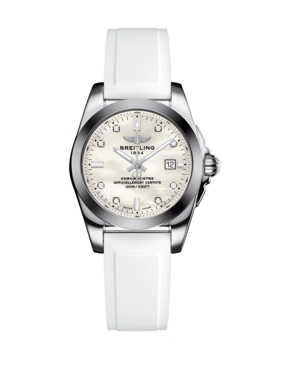 Breitling W7234812/A785/249S/A12S.1 : Galactic 29 Stainless Steel / Pearl Diamond / Rubber