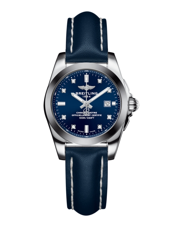 Breitling W7234812/C965/486X/A12BA.1 : Galactic 29 Stainless Steel / Horizon Blue Diamond / Calf