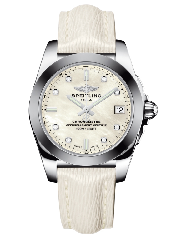 Breitling W7433012.A780.236X : Galactic 36 Stainless Steel / SleekT / Pearl Diamond / Sahara