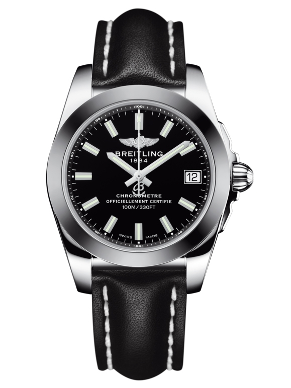 Breitling W7433012.BE08.414X : Galactic 36 Stainless Steel / SleekT / Trophy Black / Calf