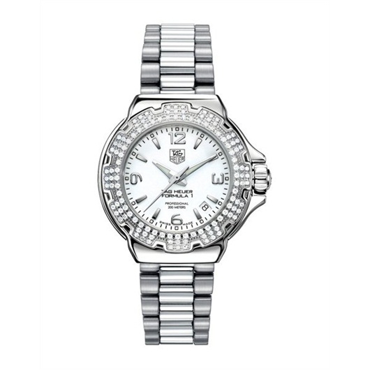 TAG Heuer WAC1215.BA0852 : Formula 1 Quartz 37 Stainless Steel / Diamond / White / Bracelet