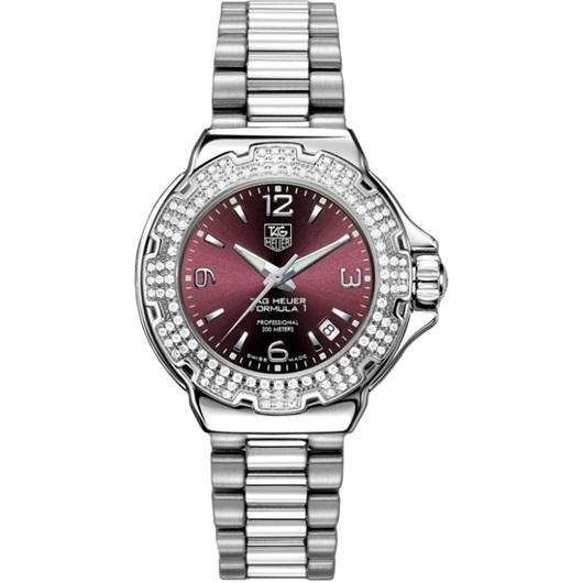 TAG Heuer WAC1219.BA0852 : Formula 1 Quartz 37 Stainless Steel / Diamond / Purple / Bracelet