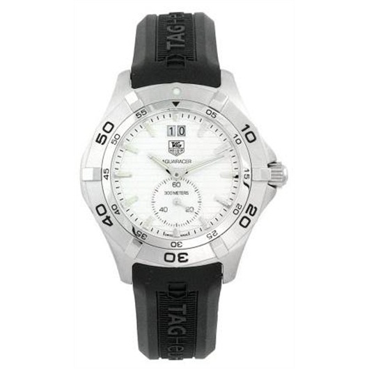 TAG Heuer WAF1015.FT8010 : Aquaracer 300M Big Date 41 Stainless Steel / Silver / Rubber