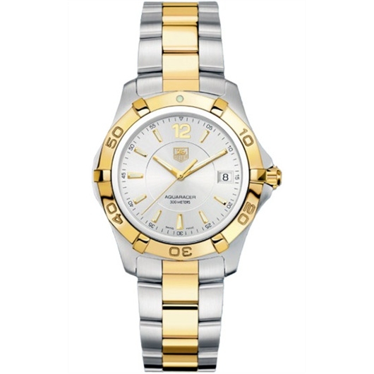 TAG Heuer WAF1120.BB0807 : Aquaracer 300M Quartz 38.4 Stainless Steel / Yellow Gold / Silver / Bracelet