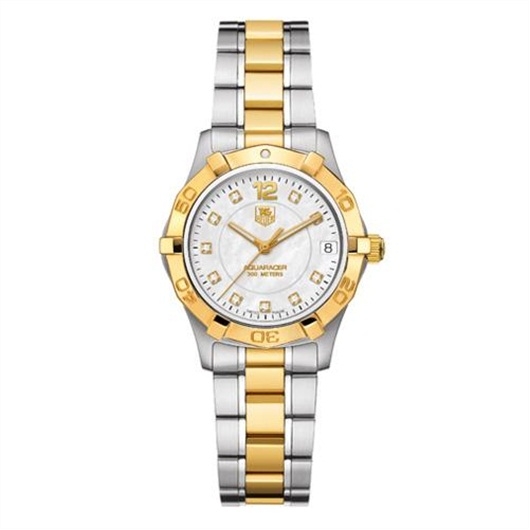 TAG Heuer WAF1320.BB0820 : Aquaracer 300M Quartz 32 Stainless Steel / Yellow Gold / MOP / Bracelet