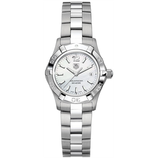 TAG Heuer WAF1414.BA0823 : Aquaracer 300M Quartz 27 Stainless Steel / MOP / Bracelet