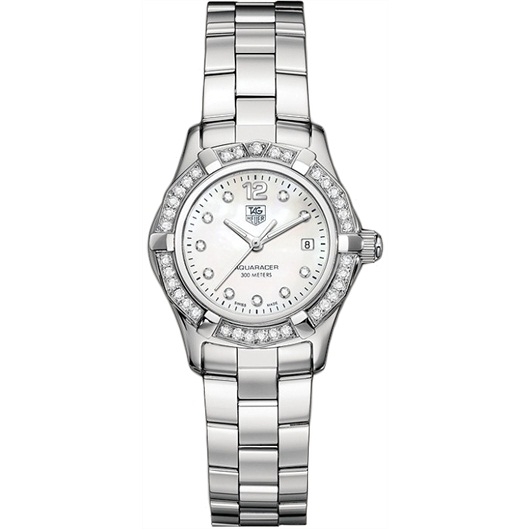 TAG Heuer WAF1416.BA0824 : Aquaracer 300M Quartz 27 Stainless Steel / Diamond / MOP - Diamond / Bracelet