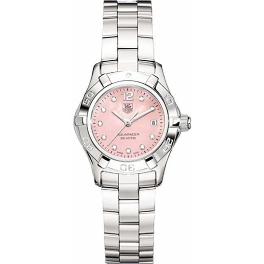 TAG Heuer WAF141A.BA0824 : Aquaracer 300M Quartz 27 Stainless Steel / Pink MOP - Diamond / Bracelet