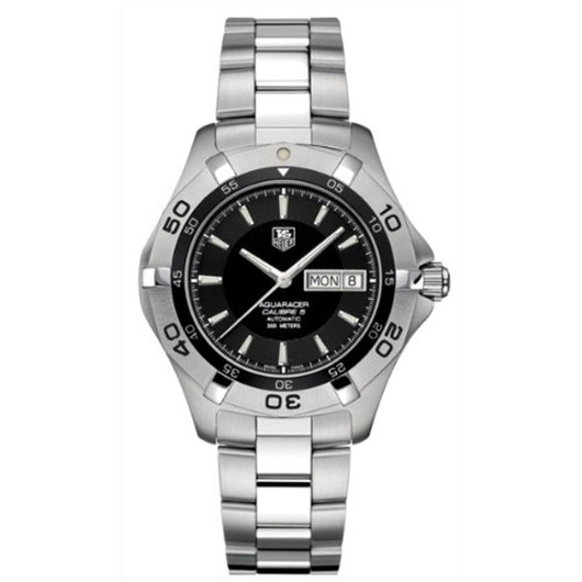 TAG Heuer WAF2010.BA0818 : Aquaracer 300M Calibre 5 Day-Date 41 Stainless Steel / Black / Bracelet