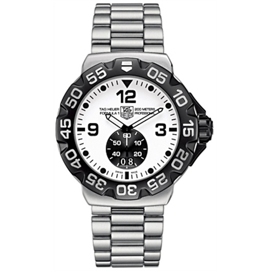 TAG Heuer WAH1011.BA0854 : Formula 1 Big Date 44 Stainless Steel / White / Bracelet