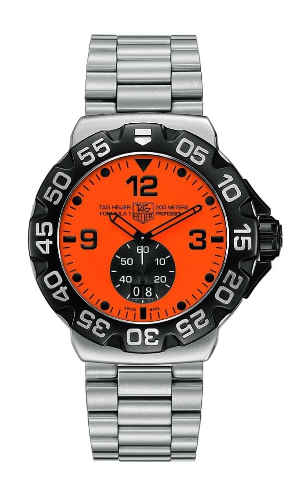 TAG Heuer WAH1012.BA0860 : Formula 1 Big Date 44 Stainless Steel / Orange / Bracelet