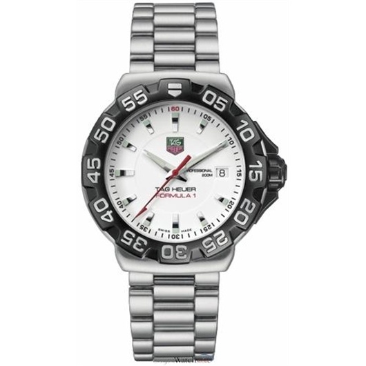 TAG Heuer WAH1111.BA0850 : Formula 1 Quartz 41 Stainless Steel / White / Bracelet