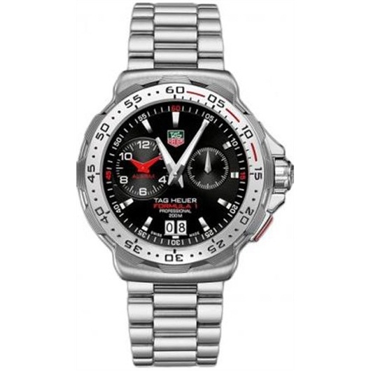 TAG Heuer WAH111C.BA0850 : Formula 1 Alarm 41 Stainless Steel / Black / Bracelet