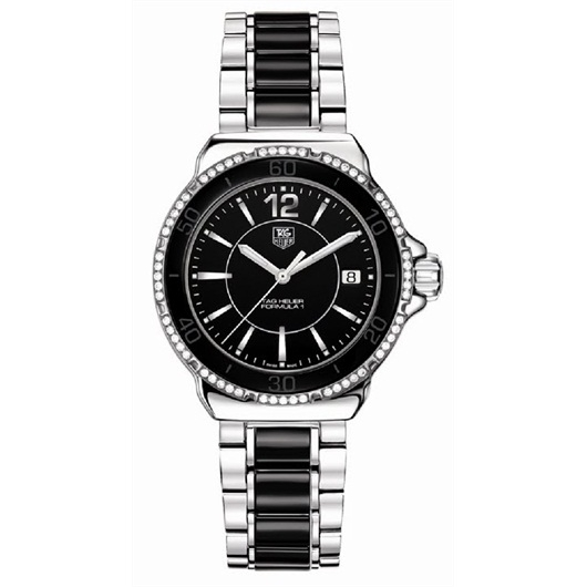 TAG Heuer WAH1212.BA0859 : Formula 1 Quartz 37 Stainless Steel / Diamond / Black / Bracelet