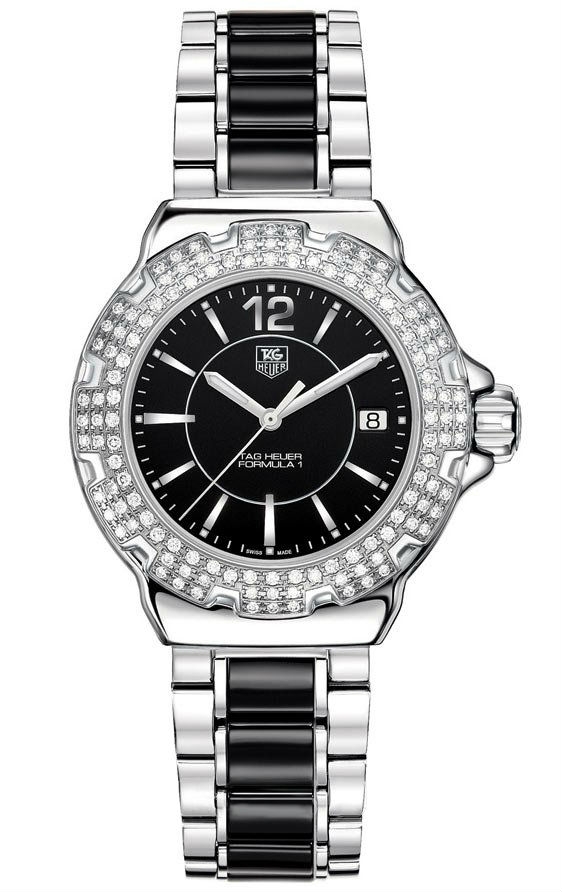 TAG Heuer WAH1217BA0859 : Formula 1 Quartz 37 Stainless Steel / Diamond / Black / Bracelet