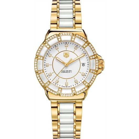 TAG Heuer WAH1222.BB0866 : Formula 1 Quartz 37 Yellow Gold PVD / Diamond / White / Bracelet