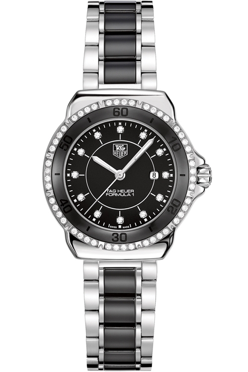 TAG Heuer WAH1312.BA0867 : Formula 1 32 Stainless Steel / Diamond / Black / Bracelet