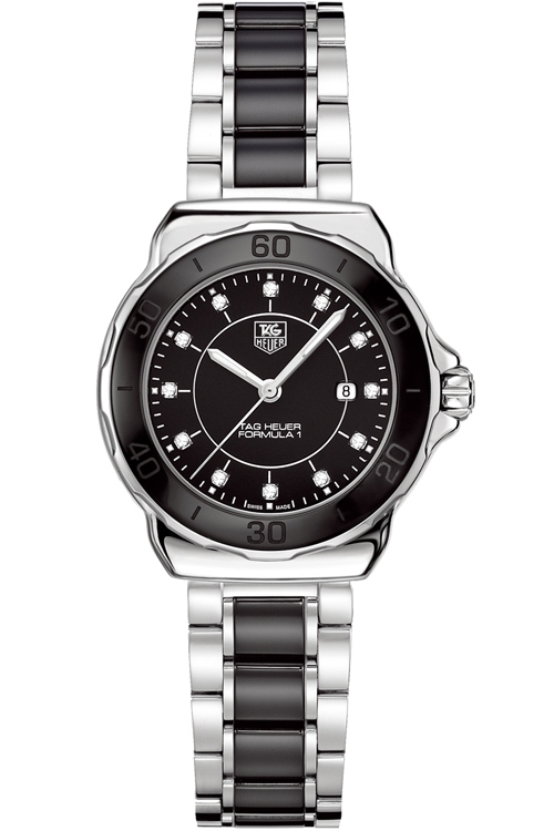 TAG Heuer WAH1314.BA0867 : Formula 1 32 Stainless Steel / Black - Diamond / Bracelet