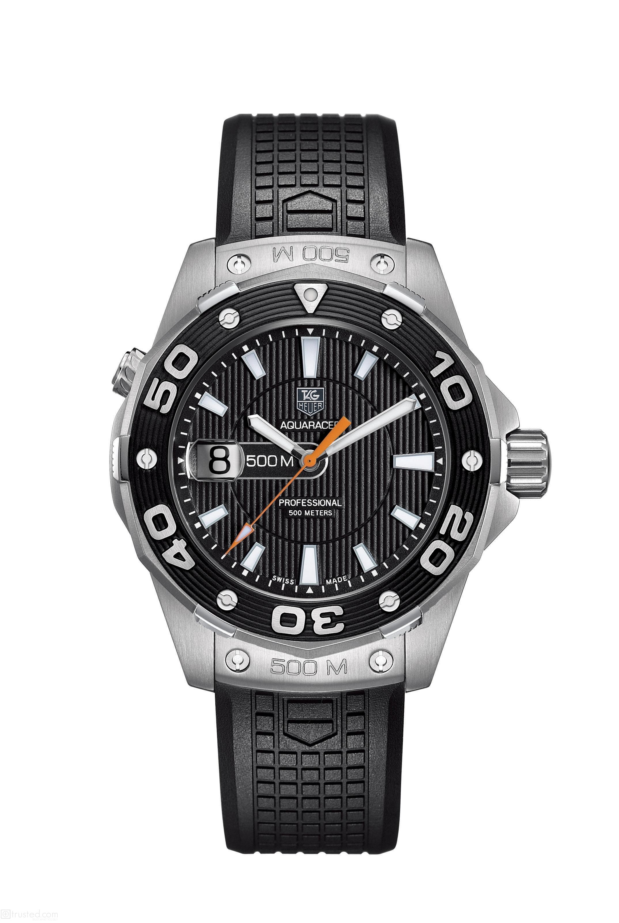 TAG Heuer WAJ1110.FT6015 : Aquaracer 500M Quartz 43 Stainless Steel / Black / Rubber