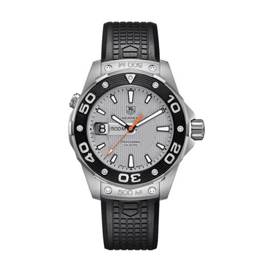 TAG Heuer WAJ1111.FT6015 : Aquaracer 500M Quartz 43 Stainless Steel / Grey / Rubber