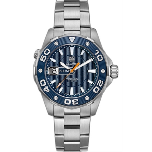TAG Heuer WAJ1112.BA0870 : Aquaracer 500M Quartz 43 Stainless Steel / Blue / Bracelet