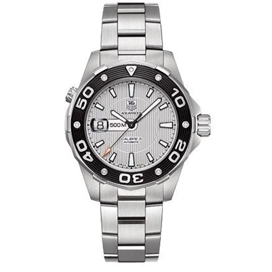 TAG Heuer WAJ2111.BA0870 : Aquaracer 500M Calibre 5 43 Stainless Steel / Silver / Bracelet