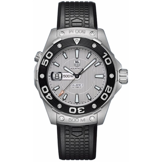 TAG Heuer WAJ2111.FT6015 : Aquaracer 500M Calibre 5 43 Stainless Steel / Grey / Rubber
