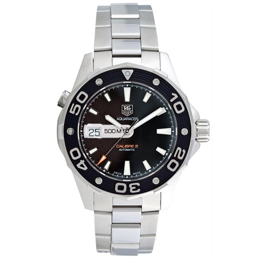 TAG Heuer WAJ2114.BA0871 : Aquaracer 500M Calibre 5 43 Stainless Steel / Black / Bracelet