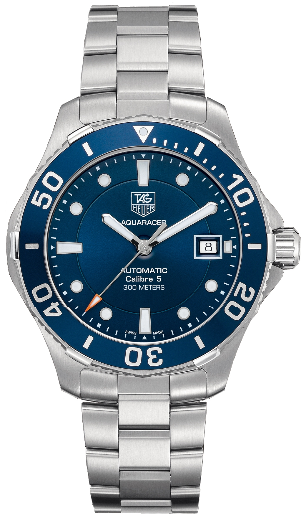 TAG Heuer WAN2111.BA0822 : Aquaracer 300M Calibre 5 41 Stainless Steel / Blue / Bracelet