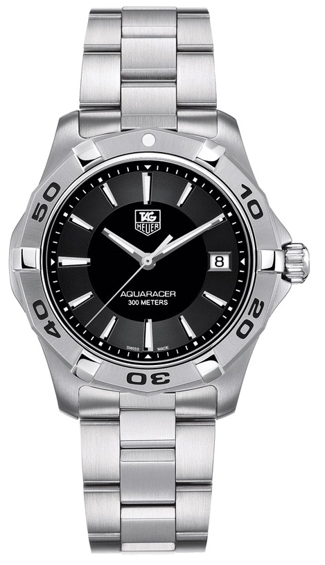 TAG Heuer WAP1110.BA0831 : Aquaracer 300M Quartz 39 Stainless Steel / Black / Bracelet