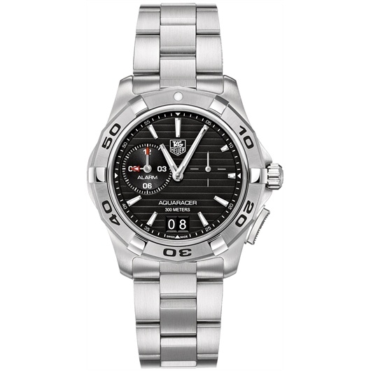 TAG Heuer WAP111Z.BA0831 : Aquaracer 300M Alarm 41 Stainless Steel / Black / Bracelet