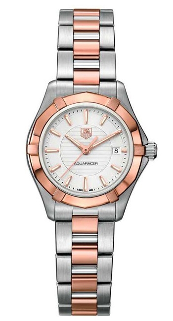 TAG Heuer WAP1450.BD0837 : Aquaracer 300M Quartz 27 Stainless Steel / Rose Gold / Silver / Bracelet