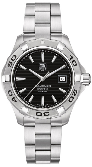 TAG Heuer WAP2010.BA0830 : Aquaracer 300M Calibre 5 41 Stainless Steel / Black / Bracelet