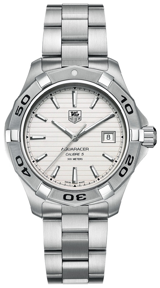 TAG Heuer WAP2011.BA0830 : Aquaracer 300M Calibre 5 41 Stainless Steel / Silver / Bracelet