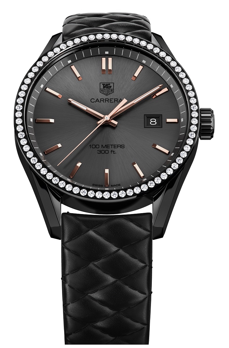 TAG Heuer WAR101B.FC6367 : Carrera Quartz 41 Titanium / Cara Delevingne Special Edition