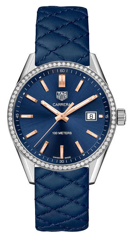 TAG Heuer WAR1114.FC6391 : Carrera Quartz 39 Stainless Steel / Diamond / Blue