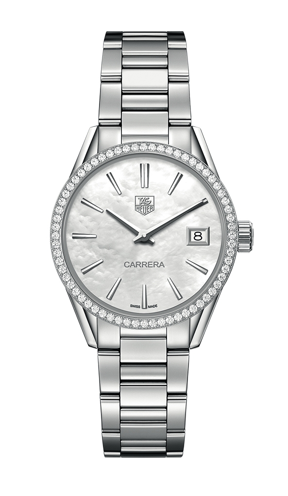 TAG Heuer WAR1315.BA0773 : Carrera Lady Quartz 32 Stainless Steel / Diamond / MOP / Bracelet