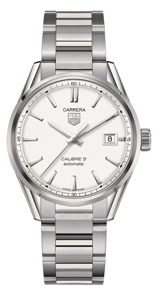 TAG Heuer WAR211B.BA0782 : Carrera Calibre 5 39 Stainless Steel / Silver / Bracelet