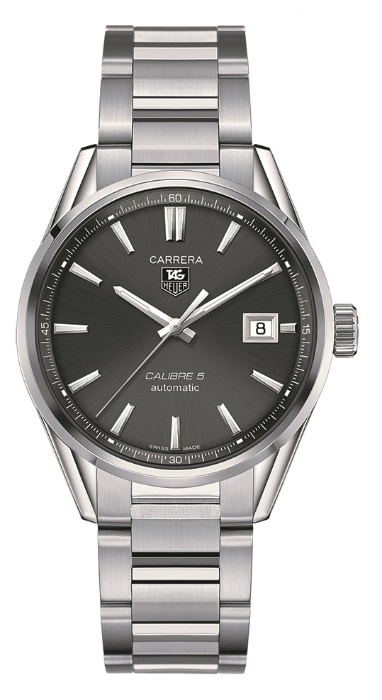 TAG Heuer WAR211C.BA0782 : Carrera Calibre 5 39 Stainless Steel / Grey / Bracelet