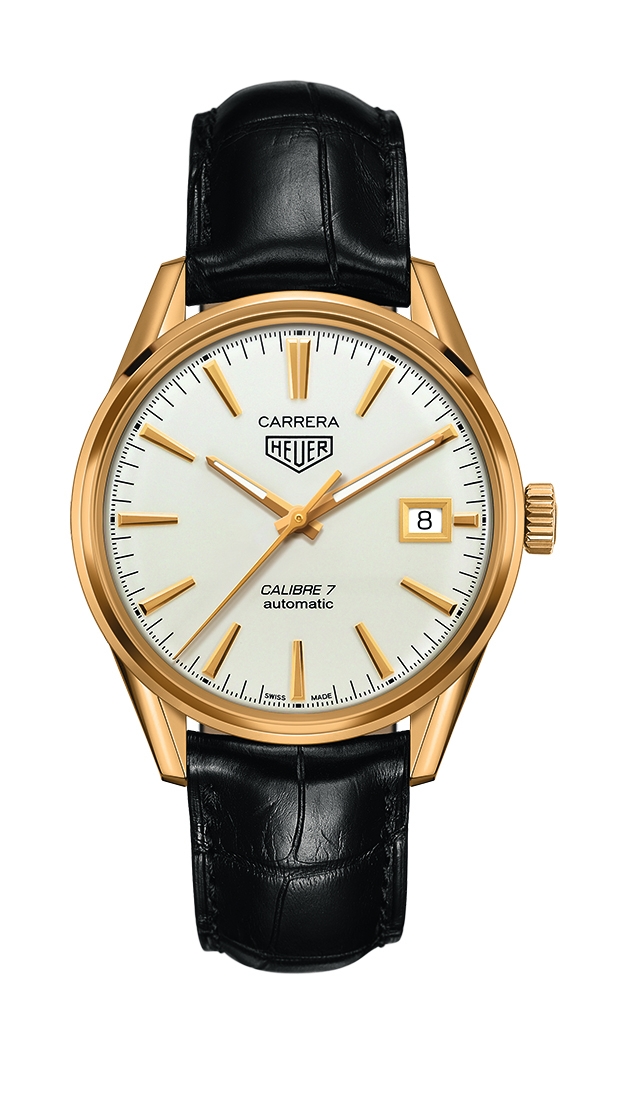 TAG Heuer WAR2140.FC8159 : Carrera Calibre 7 39 Yellow Gold / Silver / Alligator