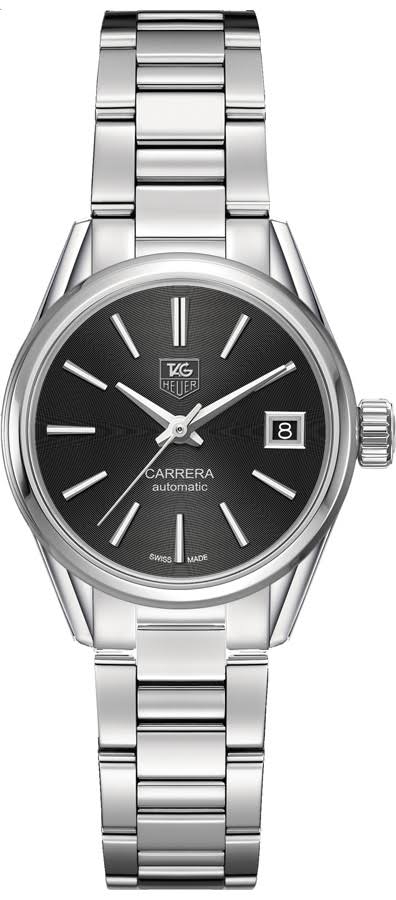 TAG Heuer WAR2410.BA0776 : Carrera Calibre 9 28 Stainless Steel / Black / Bracelet