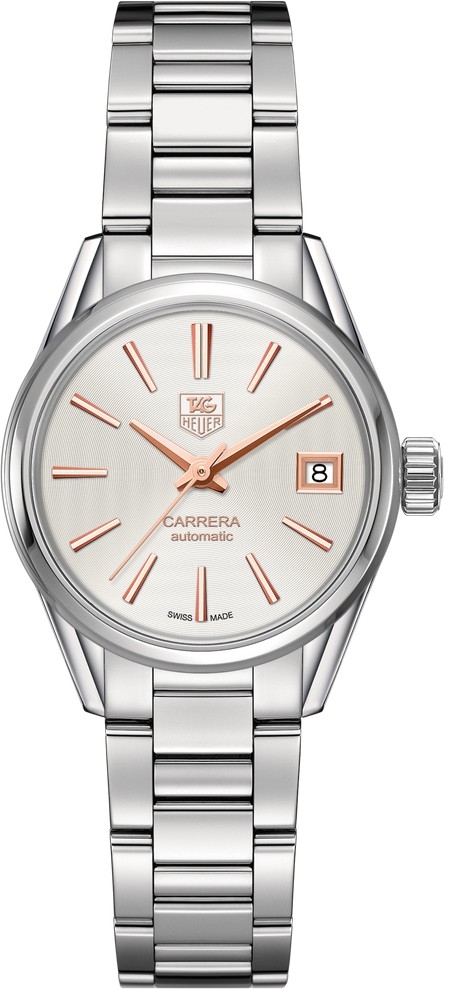 TAG Heuer WAR2412.BA0770 : Carrera Calibre 9 28 Stainless Steel / Silver / Bracelet
