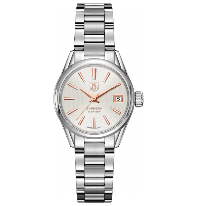 TAG Heuer WAR2412.BA0776 : Carrera Calibre 9 28 Stainless Steel / Silver / Bracelet